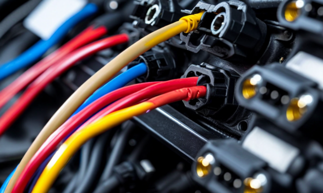 CAN bus wiring harness on a Bajaj RE Electric vehicle chassis