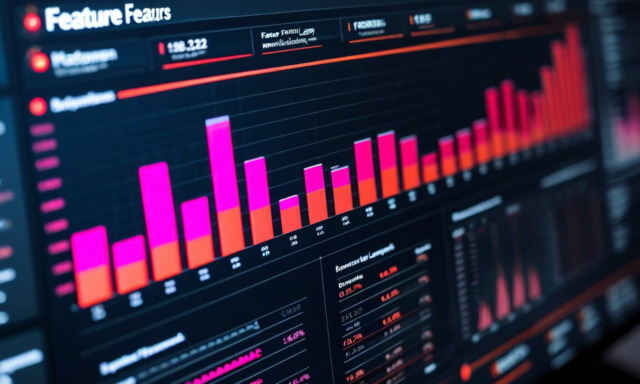 Feature importance chart from a machine learning model, data science visualization